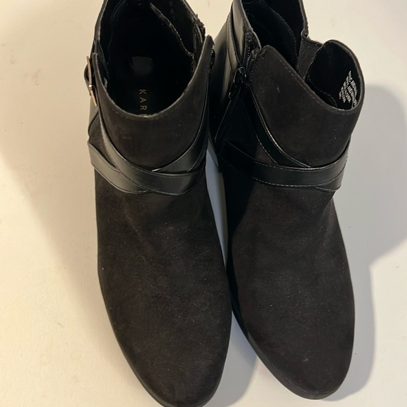 KAREN SCOTT BLACK faux Suede and man made Booties size 9 - Picture 1 of 6